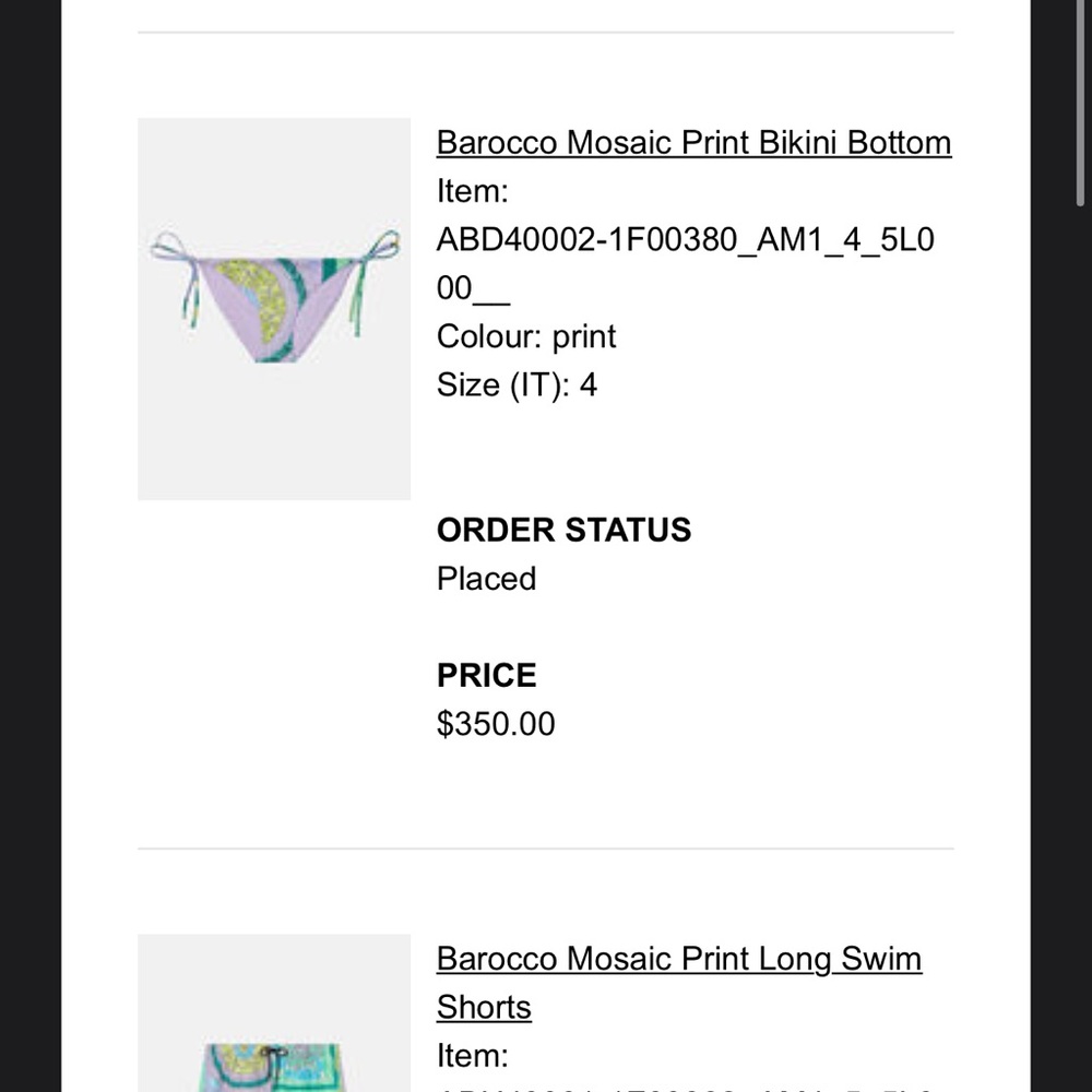 Versace 2 piece bikini